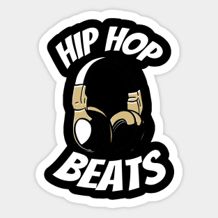 Hip Hop Beats Rap Music Design 90s Kopfhörer Sticker